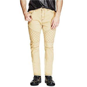 G By Guess Men's Pastel Moto Modern Skinny Stretch Jeans Khaki Wash Size 30